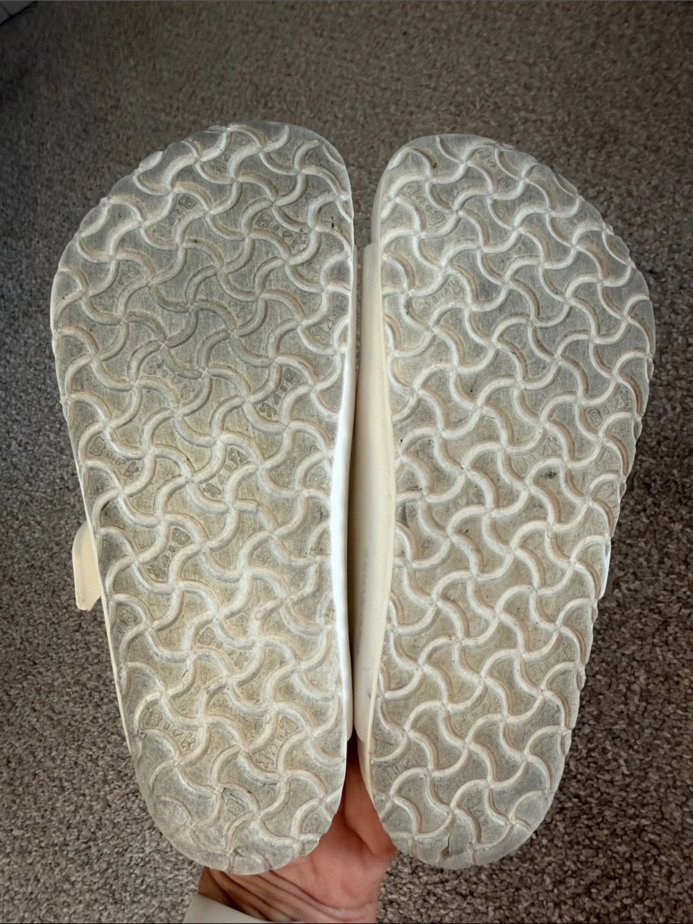 Birkenstock Kids White Two-Strap Slide Sandals Size 31